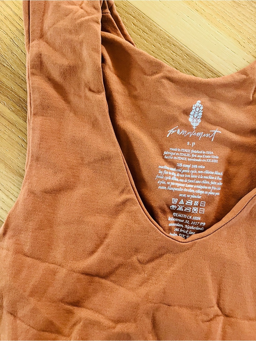 FP Movement by Free People Rust Brown Scoop Neck Tank Top